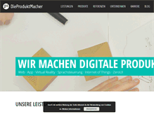 Tablet Screenshot of dieproduktmacher.com